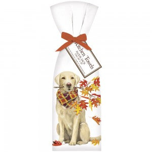 Yellow Lab Fall Branch Towels