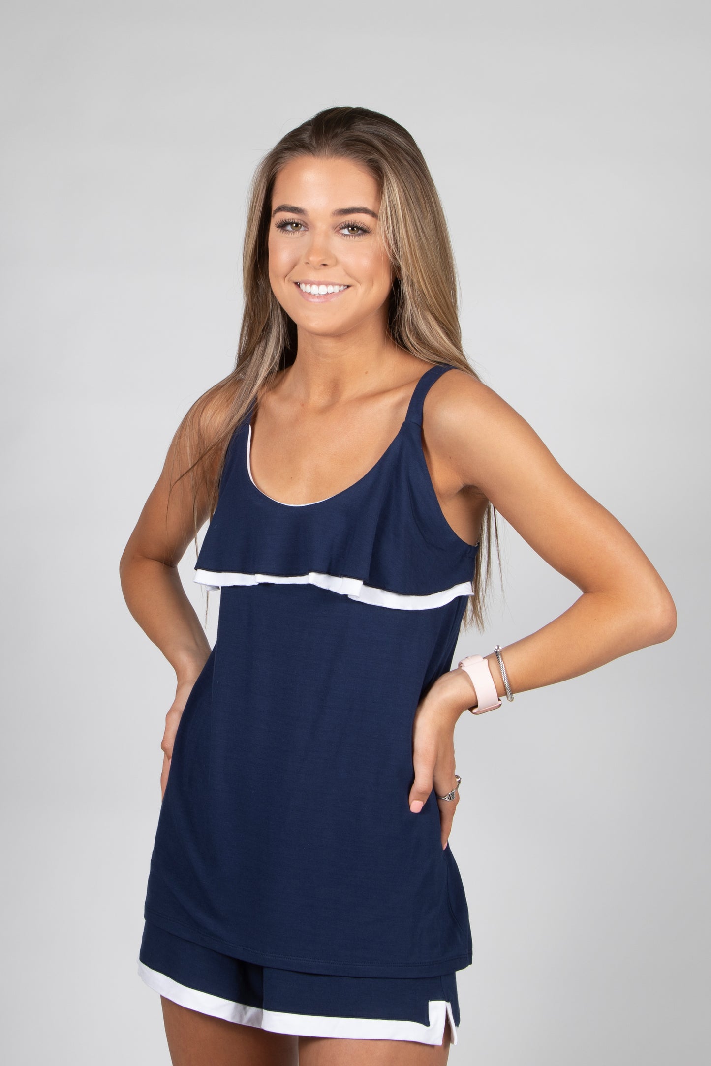 Navy Emma Cami and Lara Short