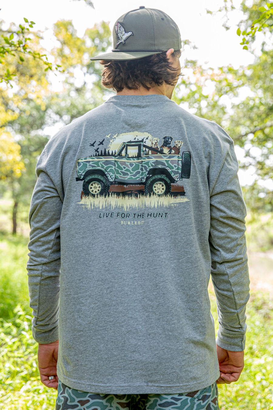 Live for the Hunt in Heather Grey